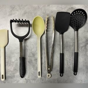 Kitchen utensil lot set tong masher serving spoon OFFER UP!